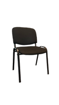 Chaise de réunion noire empilable