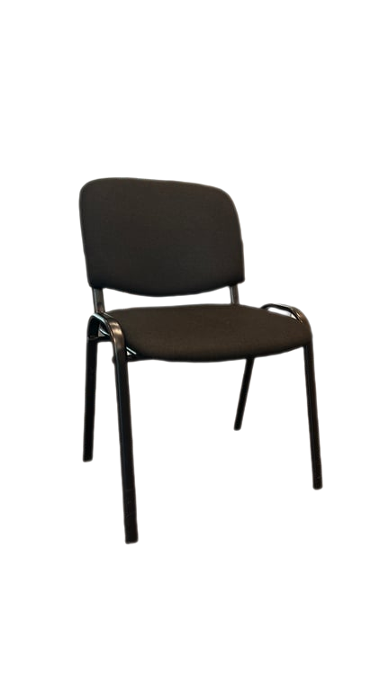 Chaise de réunion noire empilable