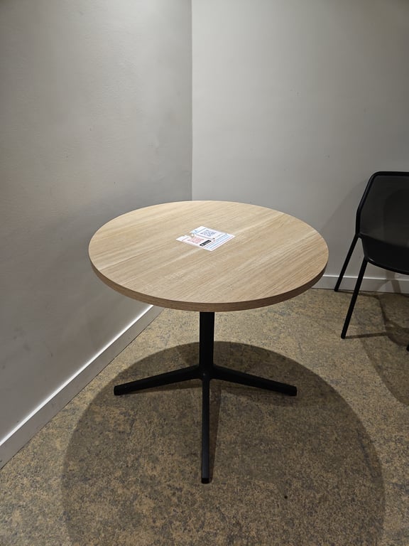 Table ronde 80x80 Chêne clair - 3-4