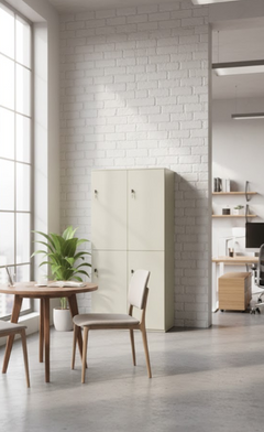 Casier de rangement en métal avec portes battantes