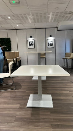 Table de cafétéria 100x100 Blanc - face