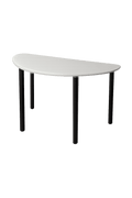 Table demi-cercle 122x60 Blanc Métal noir