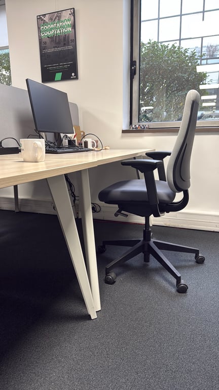 Fauteuil de bureau Steelcase Reply Tapissé Gris - 3-4