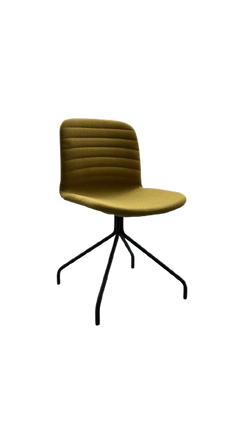 Chaise de réunion en tissu avec piètement droit