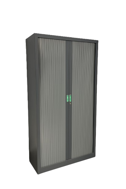 Armoire haute avec portes à rideaux et fermeture à clé