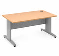 Bureau droit 160x80 avec goulotte et obturateur
