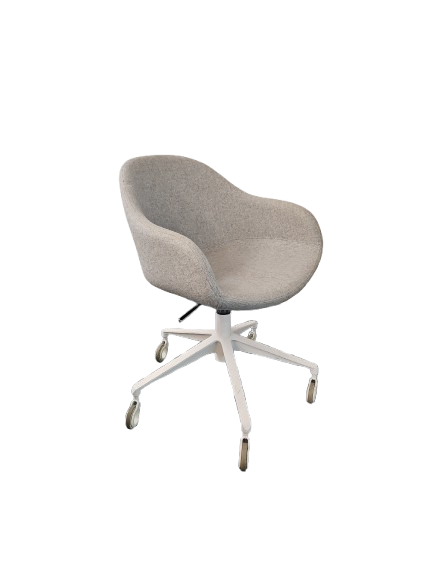 Chaise de réunion avec roulettes et accoudoirs
