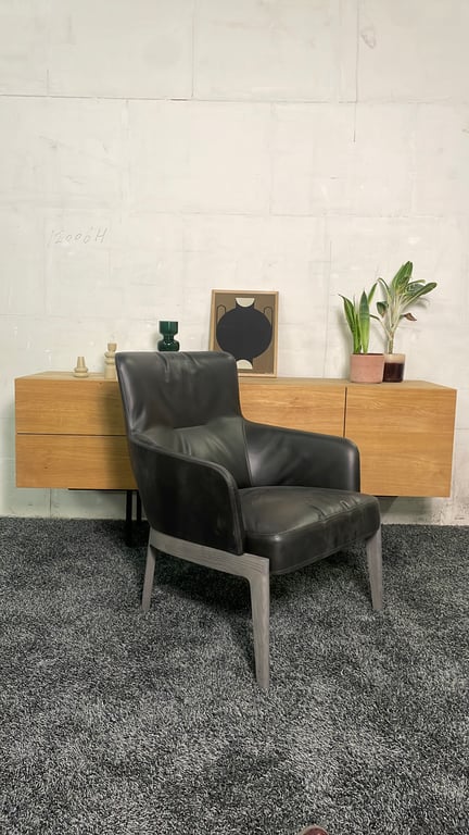 Fauteuil Molteni & C Chelsea en cuir - 3-4