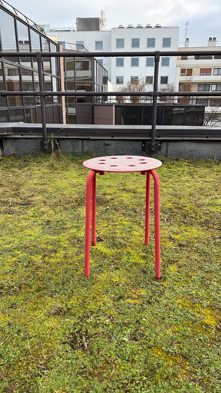 Tabouret IKEA Marius Rouge - 3-4
