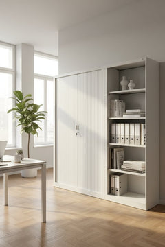 Meroni - Armoire Haute avec Portes Coulissantes et Fermeture à Clé