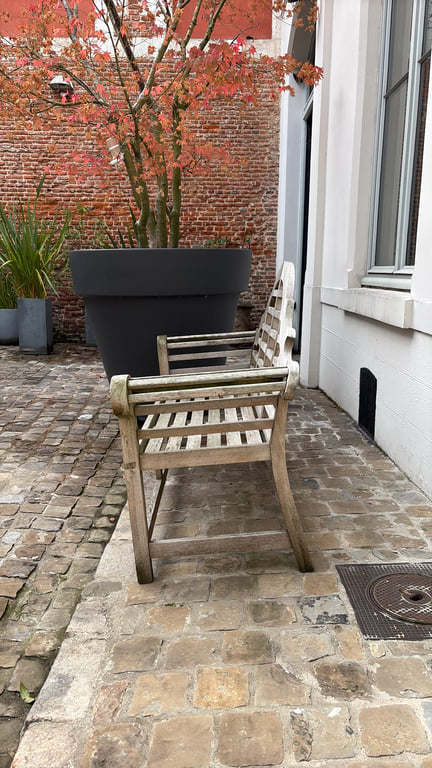 Banc en Bois Gris Clair - 3-4