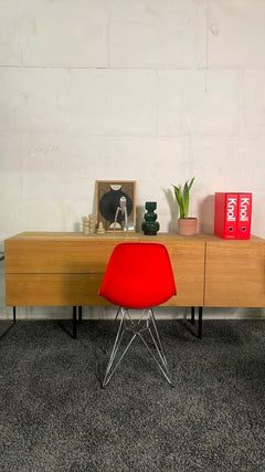 Chaise Vitra Eames Plastic Side Chair Rouge