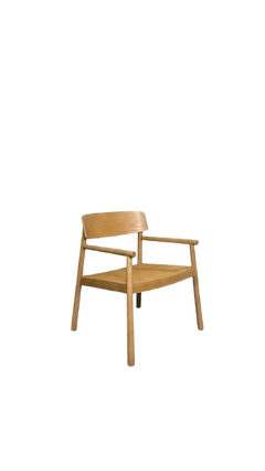 Fauteuil scandinave en bois clair