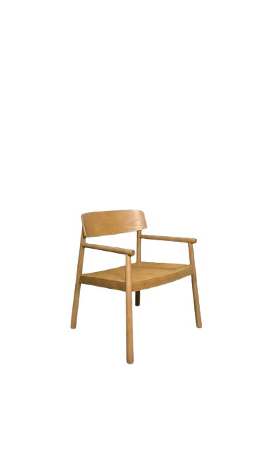 Fauteuil scandinave en bois clair
