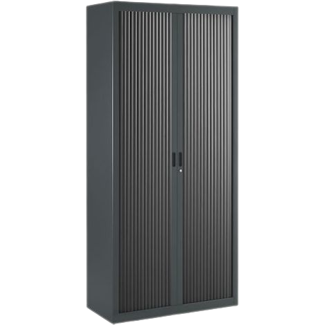 Armoire métal noir avec portes coulissantes