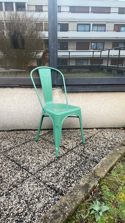Chaise d'extérieur Leroy Merlin Kontoir Turquoise vif - 3-4