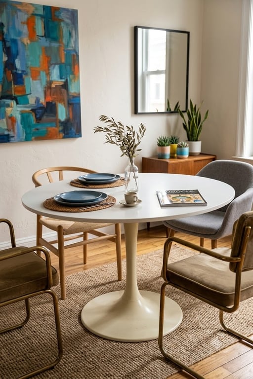 Table de réunion ronde 110x110 IKEA - Rocksta