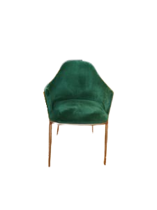 Chaise de cafétéria en velours Salem avec pieds en métal