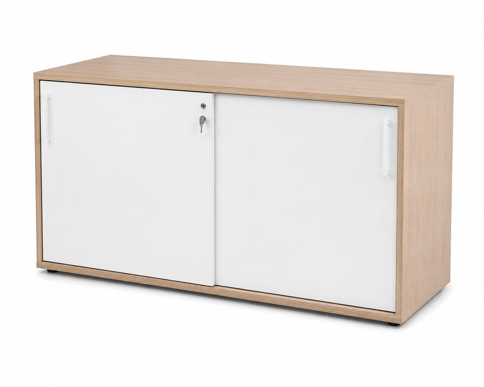 Armoire basse coulissante avec clé