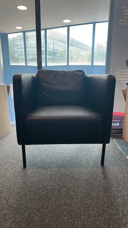 Fauteuil IKEA EKERO Noir - face