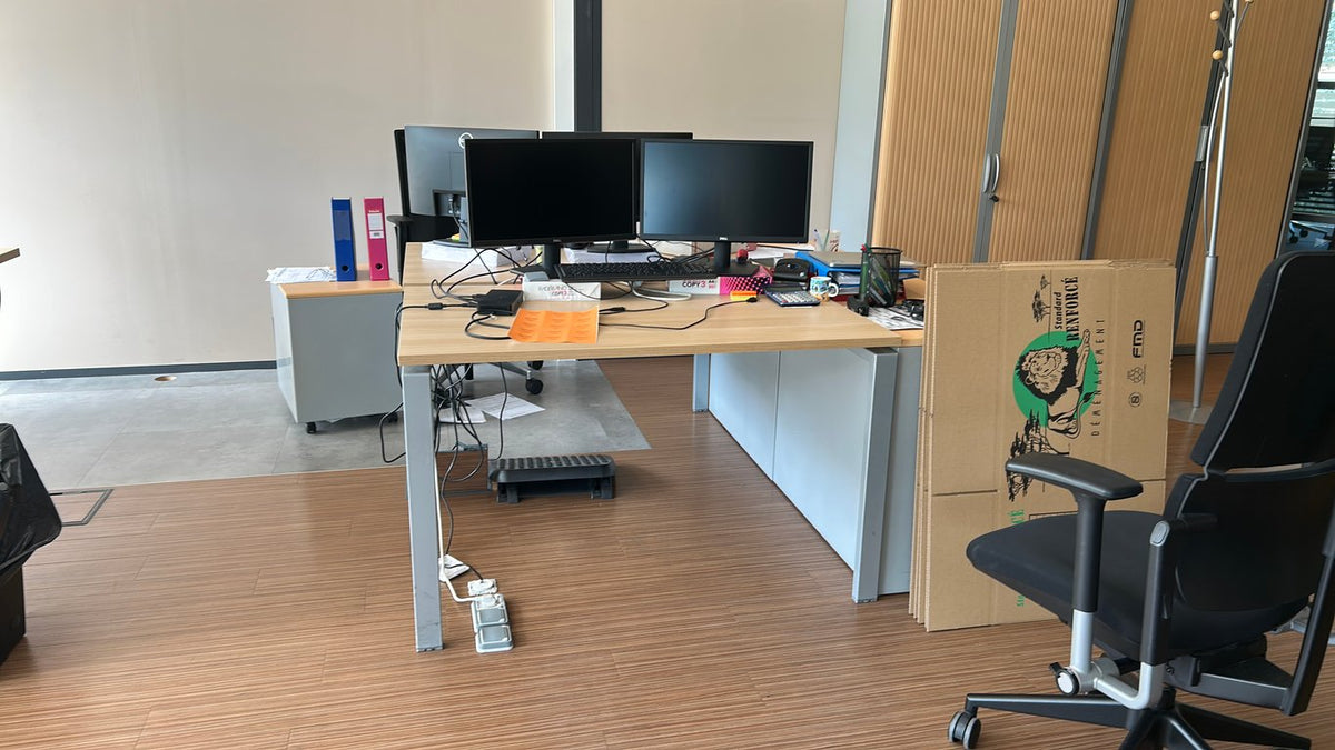 Bureau multiposte 165x120 2 postes - face