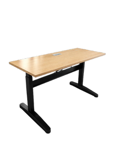 Bureau réglable 140x60 cm en bois clair
