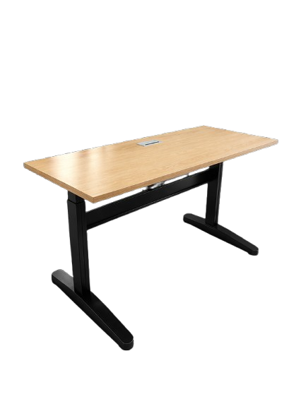 Bureau réglable 140x60 cm en bois clair