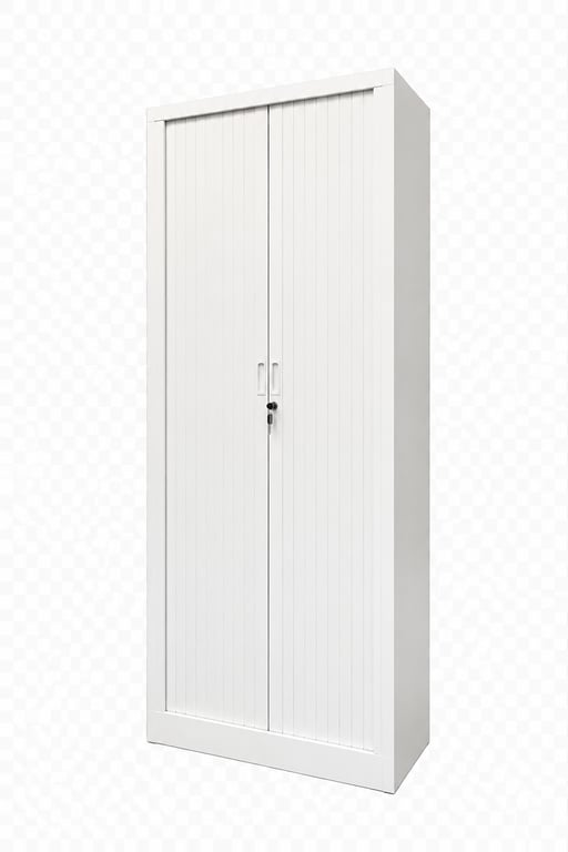 Armoire haute avec portes coulissantes et fermeture à clé