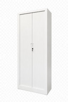 Armoire haute avec portes coulissantes et fermeture à clé