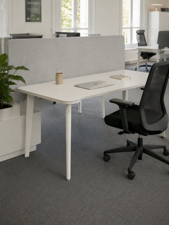 Bureau droit Steelcase - Angle rond