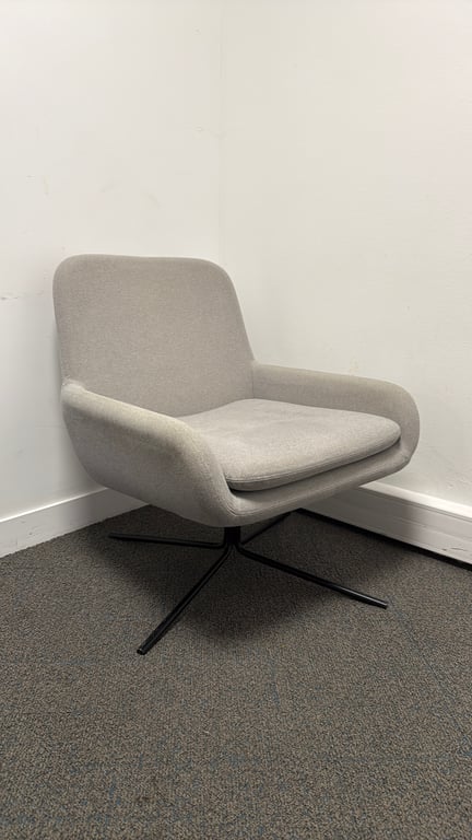 Fauteuil tissu gris clair - 3-4