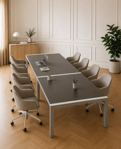 Table de réunion 330x90 Bois et métal
