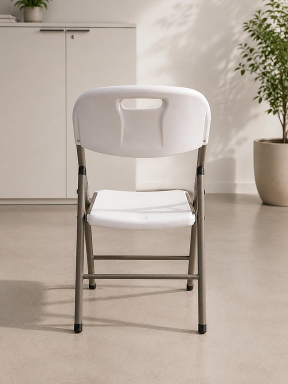 Chaise pliante d'extérieur blanche