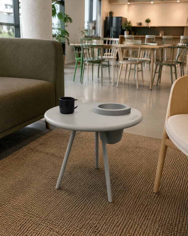 Table basse ronde 60x60 Fatboy - Light Grey