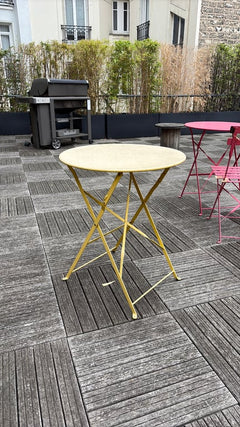 Table d'extérieur ronde 60x60 métal rabattable - 3-4
