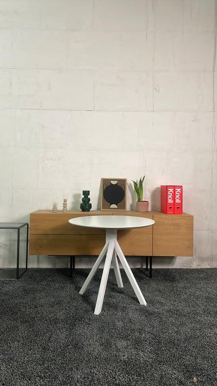 Table ronde 80x80 Blanche - face