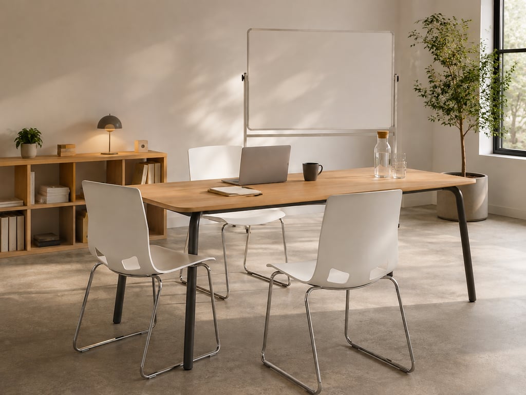 Chaise de cafétéria plastique blanc