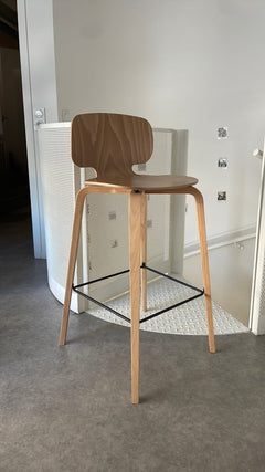 Tabouret haut en bois de La chaise Française - 3-4