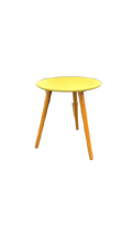 Table basse ronde jaune