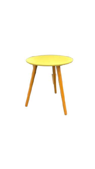 Table basse ronde jaune