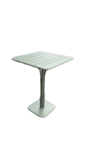 Table d'extérieur rectangulaire en métal Vista Blue