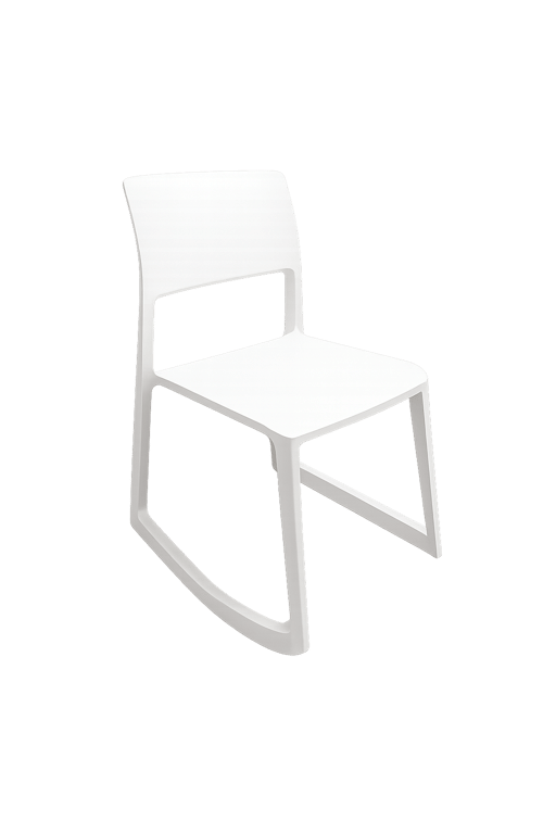 Chaise de cafétéria Vitra - Modèle empilable, piètement luge