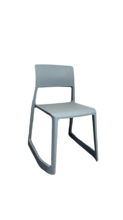 Chaise de cafétéria empilable avec piètement luge