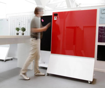 Tableau sur Roulettes en Métal et Verre