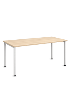 Bureau droit 120x60 clair avec obturateur et goulotte