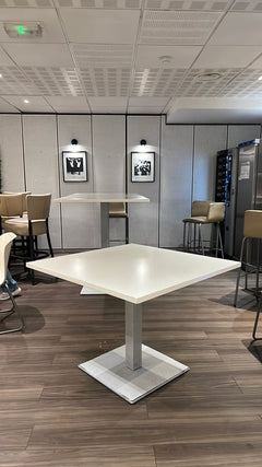 Table de cafétéria 100x100 Blanc