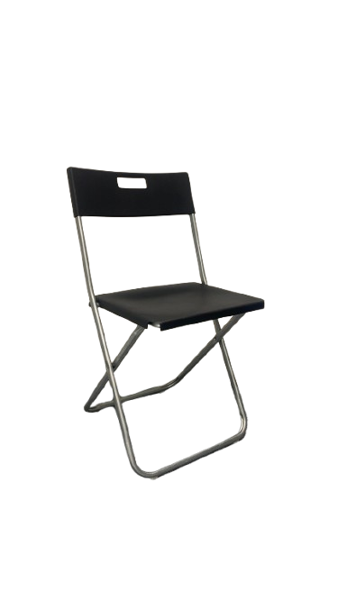 Chaise de réunion pliable en plastique et métal