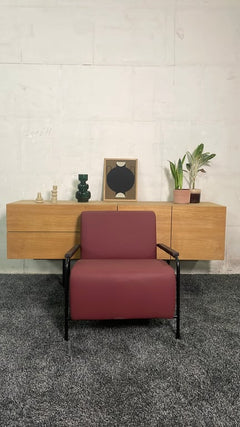 Fauteuil Viccarbe Colubi bordeaux - face