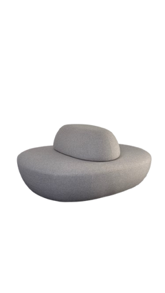 Pouf en tissu lightgrey - 3-4