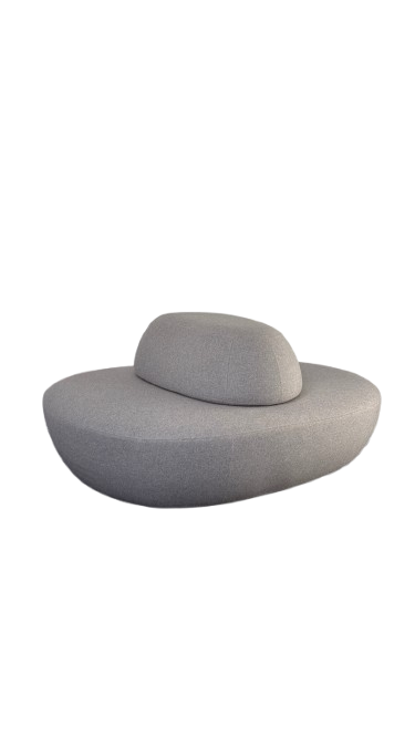 Pouf en tissu lightgrey